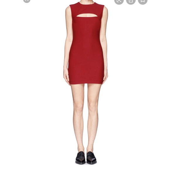Elizabeth and James midi cutout chest red dress - Picture 1 of 9